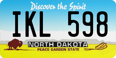 ND license plate IKL598