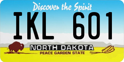 ND license plate IKL601