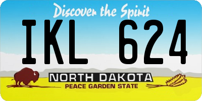 ND license plate IKL624