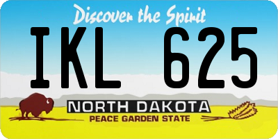 ND license plate IKL625