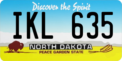 ND license plate IKL635
