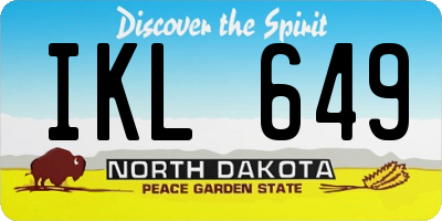 ND license plate IKL649