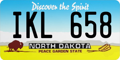 ND license plate IKL658