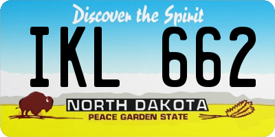ND license plate IKL662