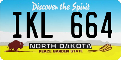 ND license plate IKL664
