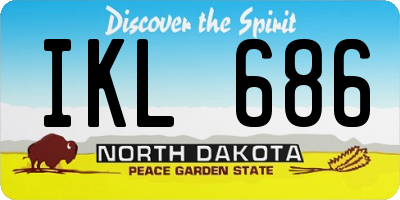 ND license plate IKL686
