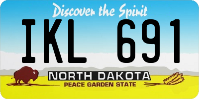 ND license plate IKL691
