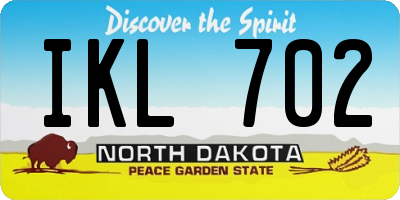 ND license plate IKL702