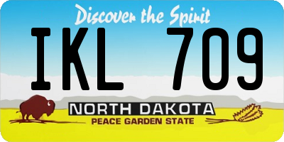 ND license plate IKL709