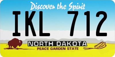 ND license plate IKL712