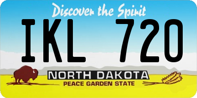 ND license plate IKL720