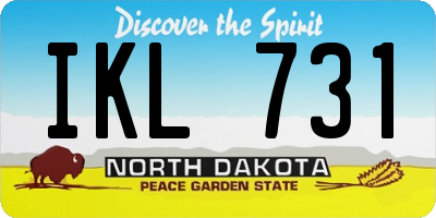 ND license plate IKL731