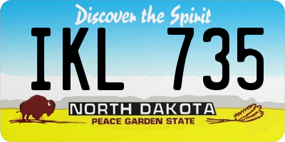 ND license plate IKL735
