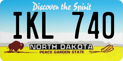 ND license plate IKL740
