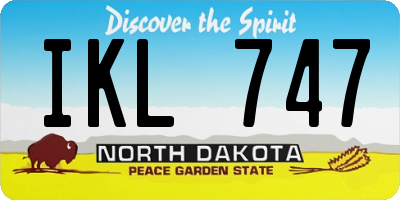 ND license plate IKL747