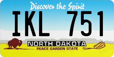 ND license plate IKL751