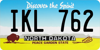 ND license plate IKL762