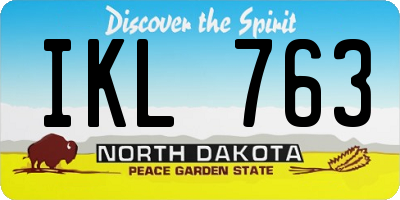ND license plate IKL763