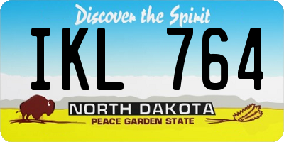 ND license plate IKL764