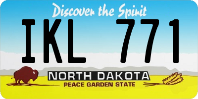 ND license plate IKL771