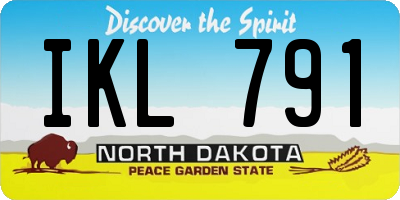 ND license plate IKL791