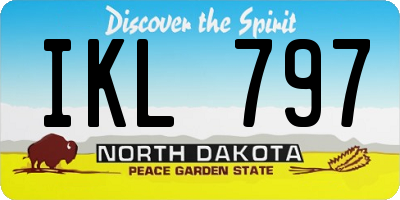 ND license plate IKL797