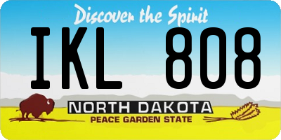 ND license plate IKL808