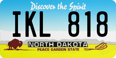 ND license plate IKL818