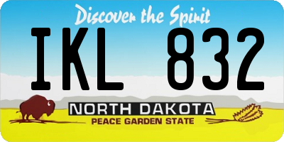 ND license plate IKL832