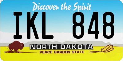 ND license plate IKL848
