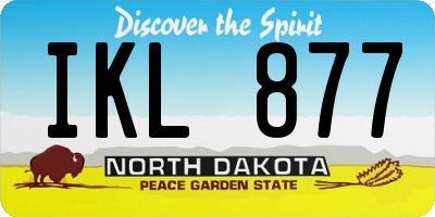 ND license plate IKL877