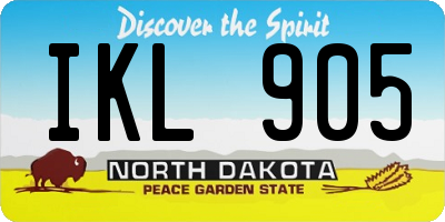 ND license plate IKL905
