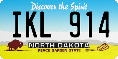 ND license plate IKL914