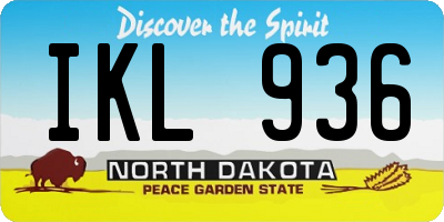 ND license plate IKL936