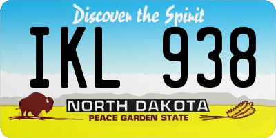 ND license plate IKL938