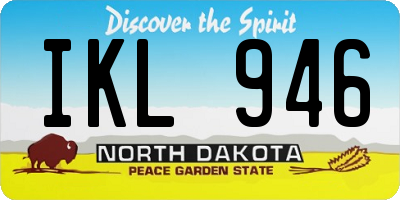 ND license plate IKL946