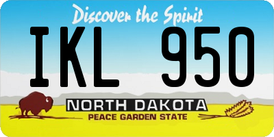 ND license plate IKL950