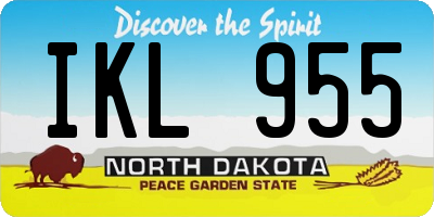 ND license plate IKL955