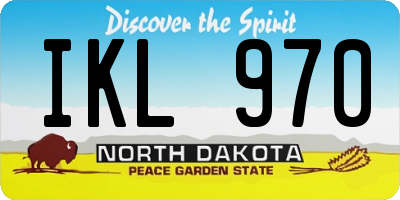 ND license plate IKL970