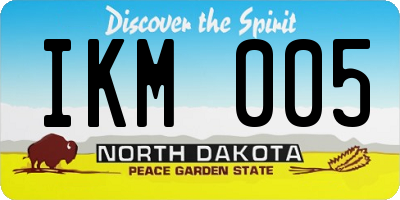 ND license plate IKM005