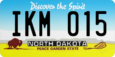 ND license plate IKM015