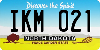 ND license plate IKM021
