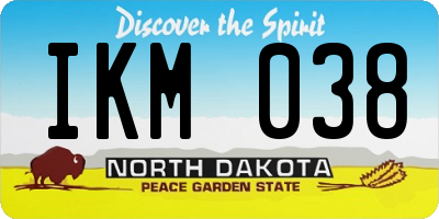 ND license plate IKM038