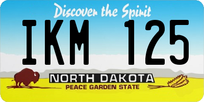 ND license plate IKM125
