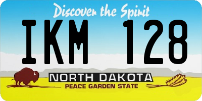 ND license plate IKM128