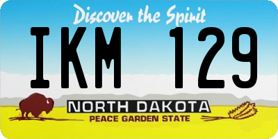 ND license plate IKM129