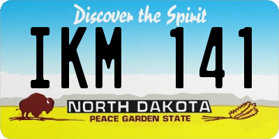 ND license plate IKM141