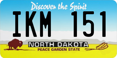 ND license plate IKM151