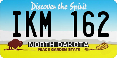 ND license plate IKM162