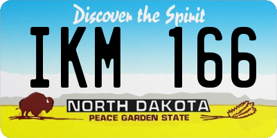 ND license plate IKM166